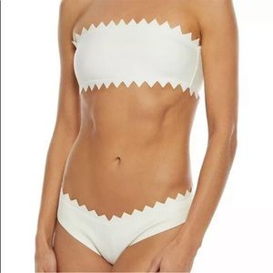 NEW Onia Woman Astrid Laser-Cut bikini SET White size M ($220)